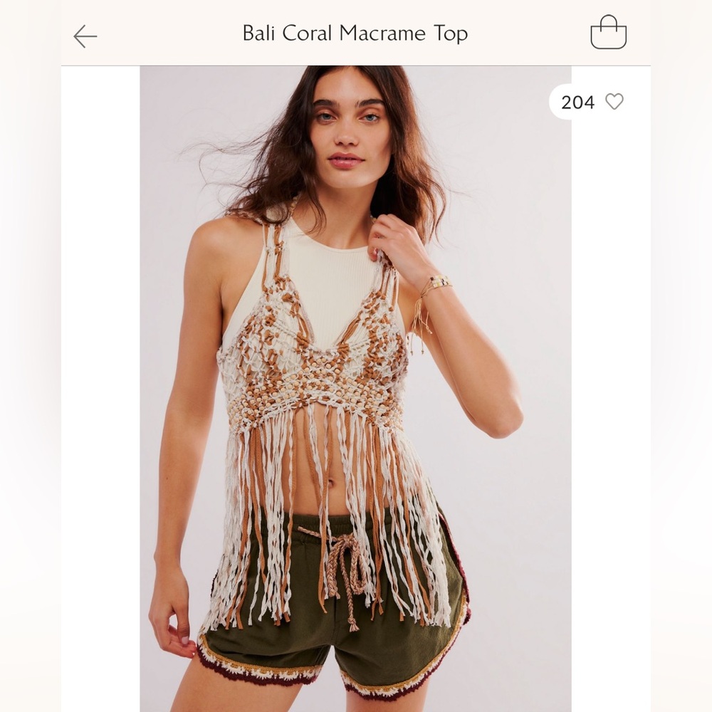 NWT Free People Fringe Top